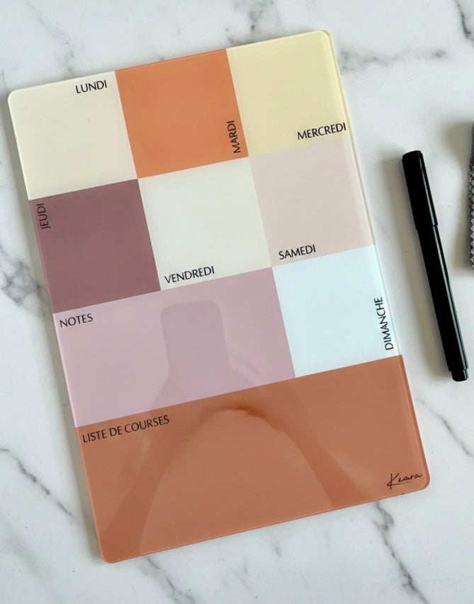 Ardoise planner/menu