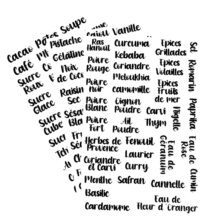 Kit Français Bold (Seulement les Étiquettes)